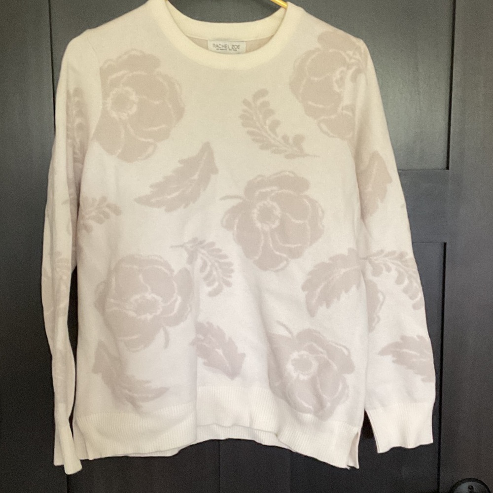 NWT | Rachel Zoe Floral Cream crewneck Sweater. Size 1X